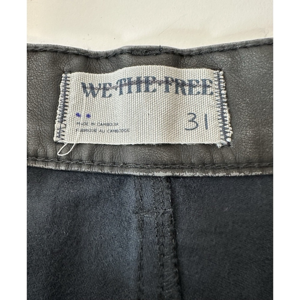 Free People We the Free ‎ Misha High rise Wide Barrel Jeans 30 coated vegan New - Picture 4 of 10